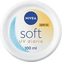 NIVEA Soft UV Täglich Erfrischende Feuchtigkeitscreme SPF 15 (100 ml), Körper- und Gesichtslotion mit Sonnenschutz für Gesicht, Körper und Hände, leichte und nicht fettende Textur für eine gesunde und