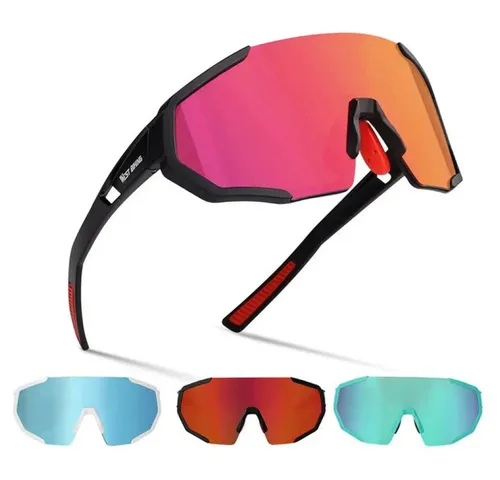 Sport-Knight® Sport-Sonnenbrille mit UV400 & polarisierten Gläsern - Ergonomische Sportbrille für Radsport und Outdoor-Aktivitäten. Inklusive Zubehör und HD-Sicht für optimale Sichtverhältnisse. Verstellbare Nasenpads für individuellen Tragekomfort.