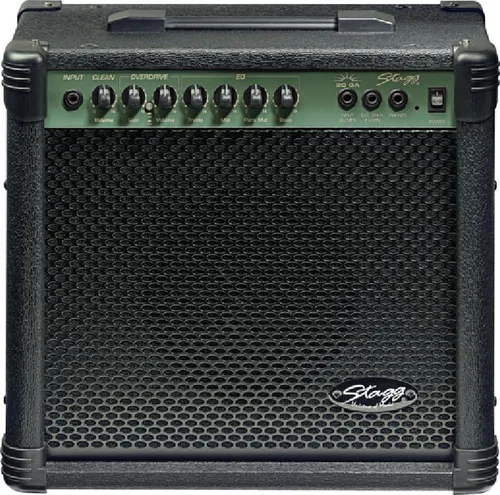 Stagg Gitarrenverstärker 20 W RMS - Combo Verstärker mit kraftvollem Sound, ideal für Proben und kleine Gigs.