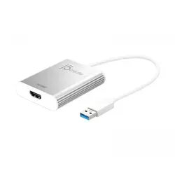 j5create USB 3.0 zu 4K HDMI Display Adapter - Monitorzubehör für Mac und Windows, ermöglicht Ultra HD 4K Auflösung über USB 3.0 und steigert Ihre Produktivität durch zusätzlichen Monitor.