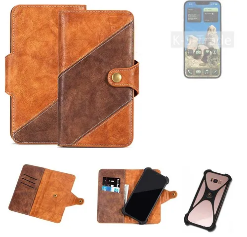 K-S-Trade Handyhülle für Apple iPhone 16e, Handyhülle Schutzhülle Bookstyle Case Wallet-Case Cover