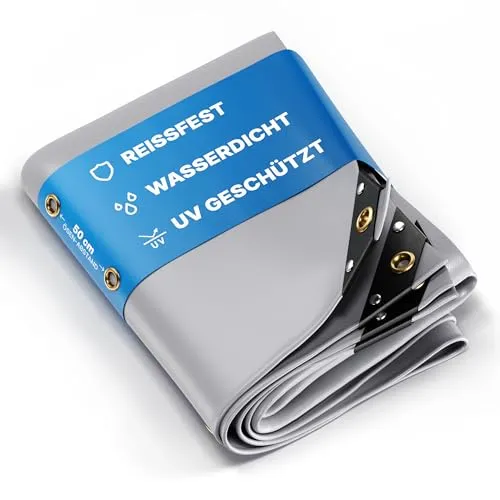 NEMAXX Schutzplane 400×800 cm – 100% wasserdicht & UV-beständig - Abdeckplanen 4×8 m (32 m²) – extrem reißfest, schwer entflammbar & schimmelresistent! Ideal für vielseitigen Einsatz im Innen- und Außenbereich, schützt zuverlässig bei jedem Wetter.