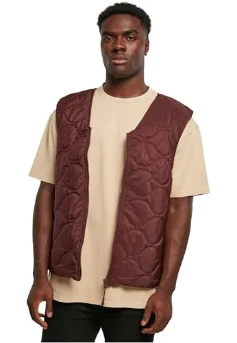 Urban Classics Damen TB5902-Zipped Gilet Weste, Cherry, M - Damen-Weste mit zusätzlicher Wärme und Flexibilität, ausgestattet mit zwei Nahttaschen und einer Innentasche für persönliche Gegenstände.