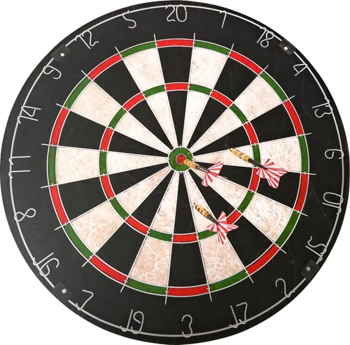 Produktbild Sisal Dartscheibe inkl. 3 Dartpfeilen, Abwurflinie, Maßband und Montagematerial