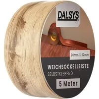Dalsys Weichsockelleiste selbstklebend Gebleichte Eiche 5m