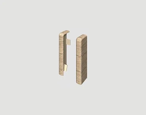 EGGER Endstück li/re 6CM Eiche mittelbraun | neues kubisches Profil | 2 Stück