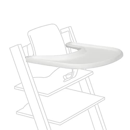 Stokke Hochstuhltablett Tray – Ideal für Tripp Trapp Stuhl - Hochstuhltablett in Weiß, bequem zu benutzen und leicht zu reinigen, perfekt für Kinder von 6–36 Monaten.