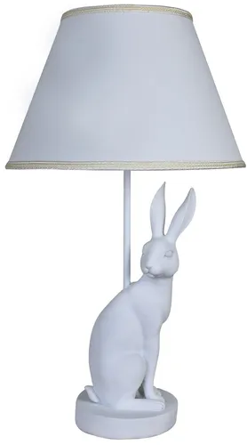 Tisch Lampe Hase Lampe Leuchte 53cm Weiss Shabby Tierlampe Schirm Tischleuchte