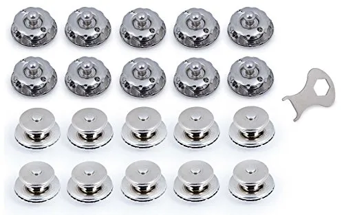 Tenax-Set 10 x Oberteil für 2-5 mm Stärke, 10 x Schnellverschluss, 1 x Schlüssel