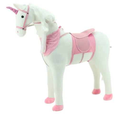 Sweety-Toys Stehpferd Sweety Toys 10387 Plüsch Einhorn - Plüsch-Stehpferd 'Magical Unicorn' – ca. 105 cm hoch, ideal zum Reiten und Kuscheln. Mit liebevollen Details und stabiler Konstruktion für fantasievolles Spielen.
