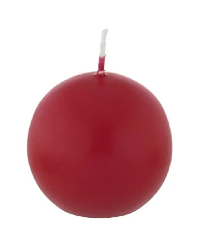 Kugelkerzen Rot, Ø 100 mm, 4 Stück, dt. Kerzen in RAL Kerzenqualität, Kein rußen und Tropfen