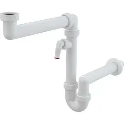 Alcadrain Raumsparsiphon für Spülbecken mit Geräteanschluss 6/4