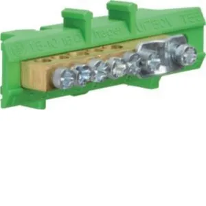 Hager KM06E PE-Messingklemme 6 Klemmstellen