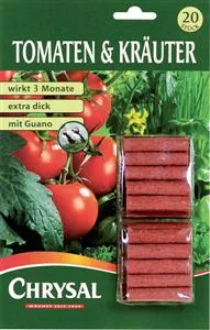 Chrysal Tomaten & Kräuter Düngestäbchen - 20 Stück