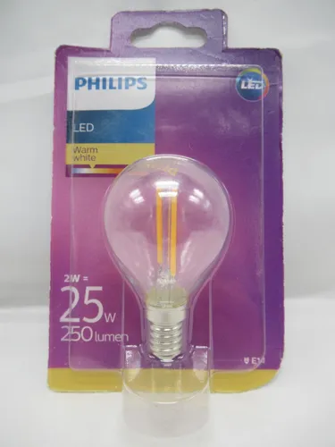 Philips LED Filament Tropfen 2W = 25W E14 Klar 250lm warmweiß 2700K 573914