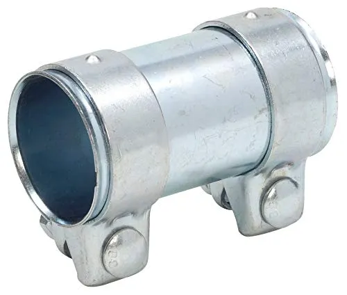 Rohrverbinder 56x90 mm gerade universal Stahl verzinkt mit Schrauben Auspuff