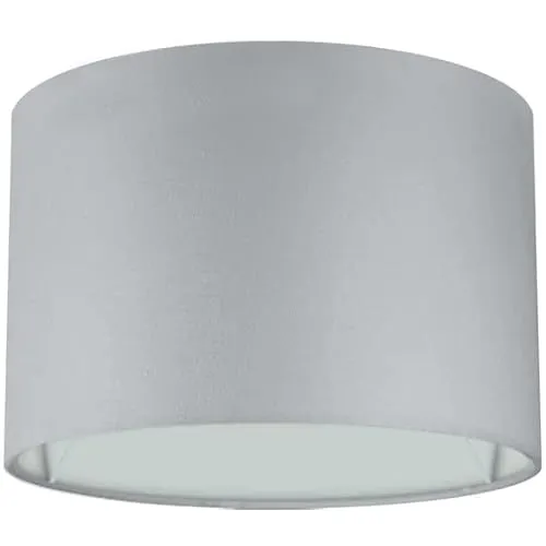 Wogati® Premium Lampenschirm E14/E27 Baumwolle | Grau, Ø22cm Höhe 17cm | Für Stehlampe, Hängelampe und Tischlampe