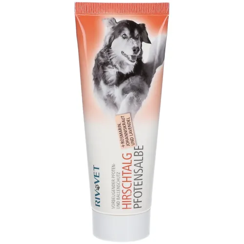 RIVIERA RIVVET Hirschtalg Pfotensalbe - Pfotenpflege für Heimtiere mit Rosmarin, Johanniskraut und Lavendel – schützt vor Irritationen und erhält die Geschmeidigkeit der Haut, ideal für rissige und spröde Pfoten.