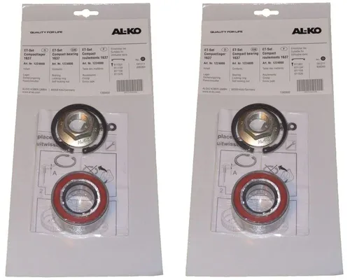 AL-KO Radlager 1224800 mit Zubehör - Hochwertige 2x ALKO Radlager 1224800 (60/30x37 mm) mit passendem Zubehör für zuverlässige Performance und einfache Montage im Kfz-Bereich.