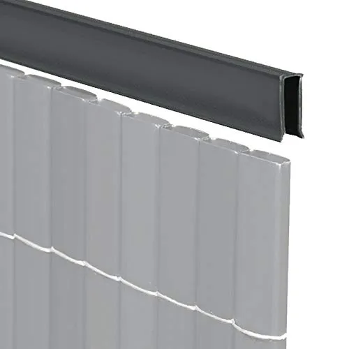 Videx-U-Profil für Sichtschutzmatte Rügen, anthrazit, 150cm (Lieferung: 2 x 75cm)