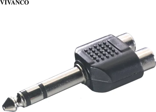 ViVanco™46/05 03, 6.3mm, 2x RCA, Schwarz