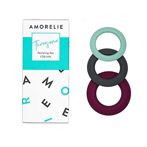 AMORELIE Threesome Penisringe-Set, 3-teilig