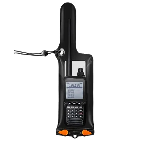 Aquapac Classic Wasserdichtes VHF-Funkgehäuse – Kunststoff-Tragetasche zum Schwimmen – wasserdichte Schutzhülle für Walkie-Talkies – schützende und tragbare Funktasche – großes graues Klassisch