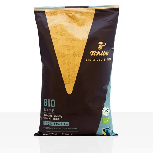 Tchibo Vista Collection Bio Cafè, 500 g, gemahlen - Kaffee mit lebendigem Aroma, Nuancen von Sanddorn und Holunderblüten. 100% fair gehandelt und aus kontrolliert ökologischem Anbau, ideal für bewusste Kaffeegenießer.
