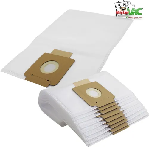 MisterVac Staubsaugerbeutel 20 Stück für Kärcher T10/01 - Sonstiges Staubsaugerzubehör mit 5-lagigem Spezial-Vlies für hohe Filterleistung und reißfestes Design. Perfekt für sicheres Entsorgen von Staub und leicht feuchtem Sauggut.