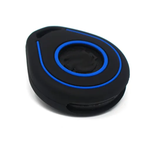 Schlüsselhülle HAB Schwarz/Blau Silikonschutz Autoschlüssel Cover Fernbedienung