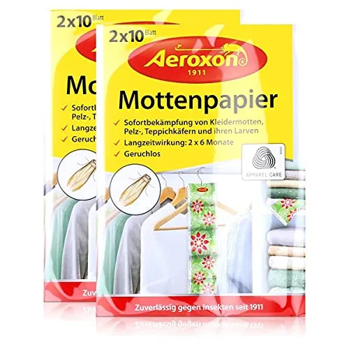 Produktbild Aeroxon Mottenpapier 2X 10 Blatt