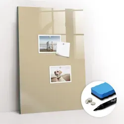 Tulup Magnettafel aus Glas, 40x60 cm – Dekoration für Büro und Zuhause - Vielseitige Magnettafel für Notizen, Fotos und Ideen, bruchsicheres Glas, inkl. 5 starken Neodym-Magneten und Marker. Ideal zur Organisation und Gestaltung Ihrer Räume.
