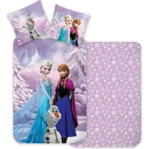 Frozen Baby-Bettwäsche in Pink | Anna, Elsa & Olaf