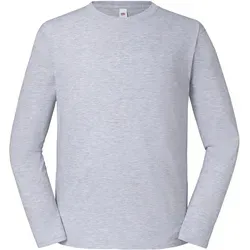 ICONIC 195 RINGSPUN PREMIUM LONG SLEEVE T | Langarm T-Shirt Herren & Damen – 100% Baumwolle, Hochwertig & Bequem, Ideal für Alltag & Druck, graumeliert, 3XL