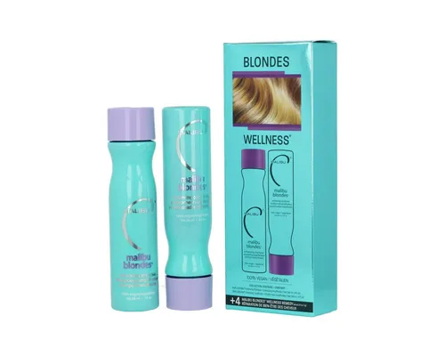 Malibu C Blondes Collection Set für blonde Haare - Vollständiges Haarpflege-Set für blondes Haar, das intensiv Feuchtigkeit spendet und den Glanz bewahrt. Ideal zur Bereicherung Ihrer Pflegeroutine und als Geschenk für Haarliebhaber.