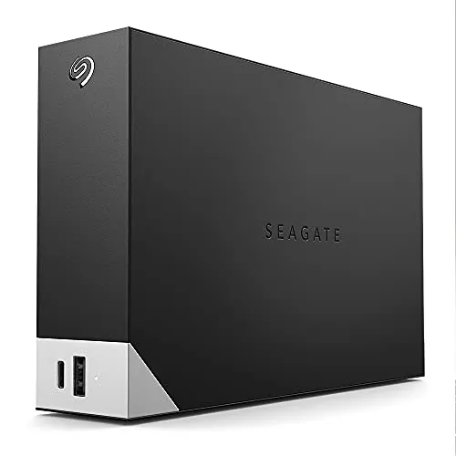 Seagate One Touch HUB 8TB - Externe Festplatte, Passwortgeschützt mit AES-256-Verschlüsselung, USB-Hub und 2 Jahre Rescue Service für maximale Datensicherheit