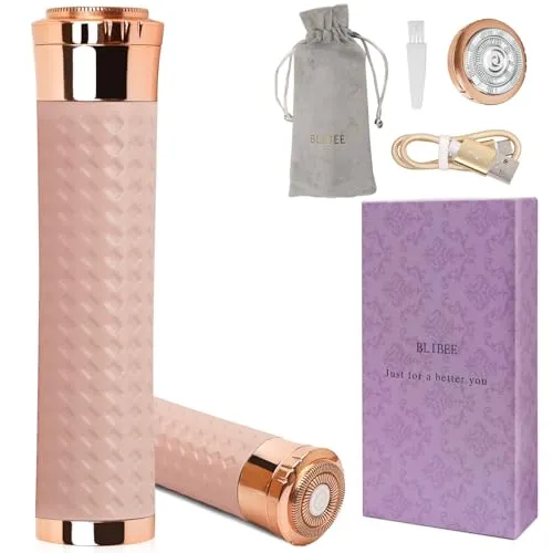 BLIBEE Gesichtshaarentfernung für Frauen, wiederaufladbares Haarentfernungsgerät, schmerzloser elektrischer Rasierer/Rasierer für Lippe, Arme, Gesicht, Pfirsich-Fuzz (Rouge)