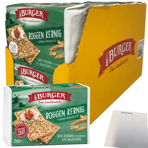 Burger das Landknäcke Roggen Kernig rustikal aromatisch VPE 12x250g usy Block