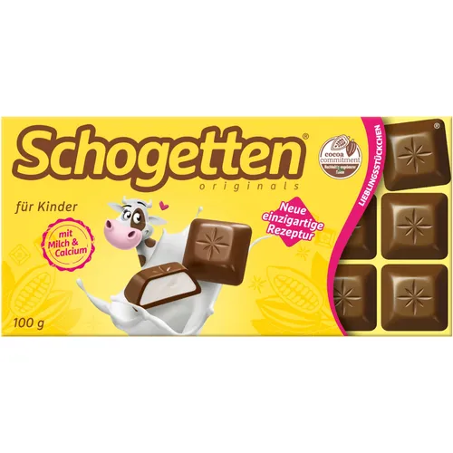 Schogetten für Kinder mit Milch und Calcium 100g Packung
