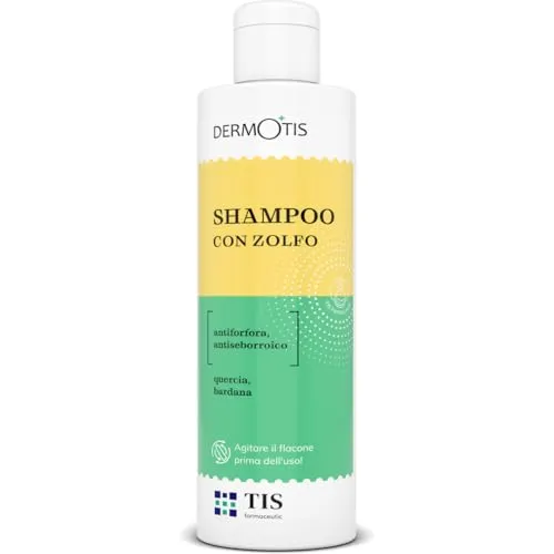 TIS ANTI-DANDRUFF Schwefel-Shampoo - Reduziert Schuppen, seborrhoische Dermatitis, fettiges Haar, für Kopfhaut mit Seborrhoe, Haarausfall, regt das Haarwachstum an - mit Große Klette - 100 ml