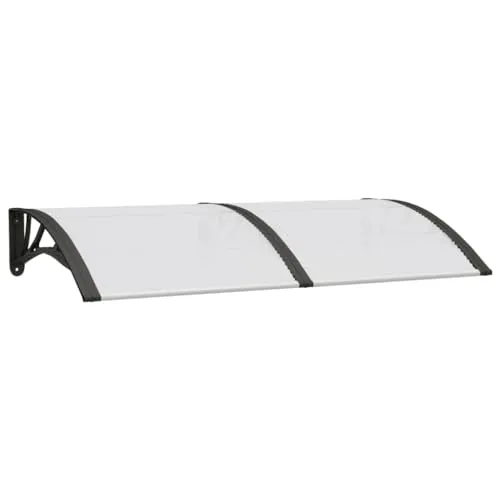vidaXL Türvordach Schwarz und Transparent 150x75 cm in schwarz von vidaXL