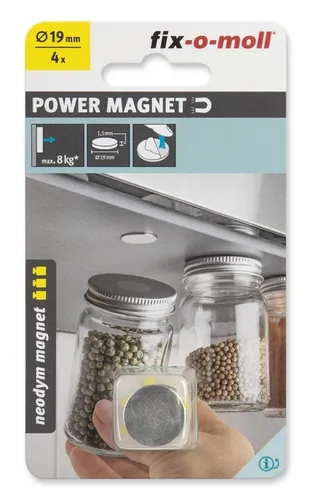 Produktbild fix-o-moll Neodym Magnete Scheiben selbstklebend 19mm