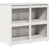vidaXL Küchenschrank Warmes Weiß 106 x 55 x 92 cm - Küchenunterschrank aus massivem Kiefernholz, langlebig und mit viel Stauraum für Kochutensilien, ideal für moderne Küchen und Familien.