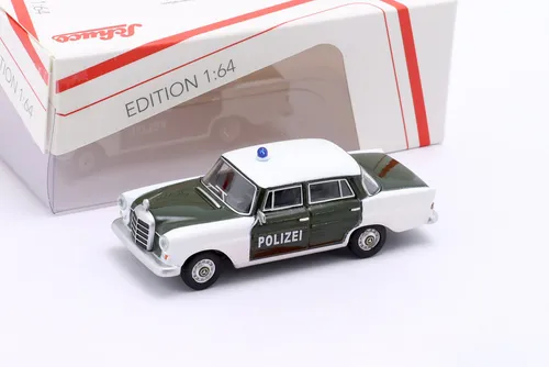 Mercedes-Benz 200 (W110) Polizei 1961 gr�n / wei� 1:64 Schuco