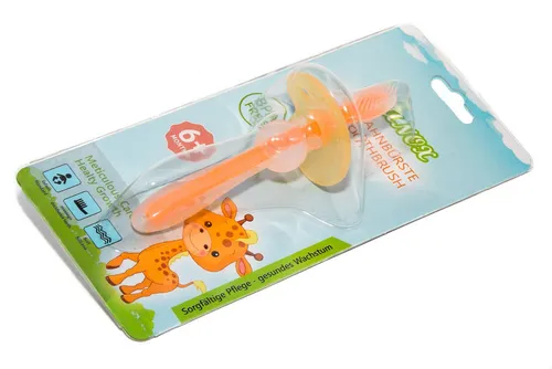 Produktbild ELANOX Lernzahnbürste Baby Zahnbürste aus Silikon für eine Reinigung und Zahnfleischmassage