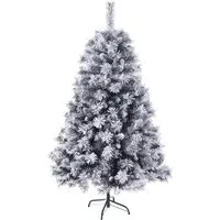 SVITA Künstlicher Weihnachtsbaum 150 cm - Künstlicher Weihnachtsbaum mit 371 Spitzen und Kunstschnee - sorgt für eine festliche Atmosphäre und ist einfach aufzubauen, ideal für kreative Dekorationen.