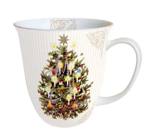 Ambiente® Papierserviette Weihnachten - Becher - Mug 0.4 L - Fine Bone China - Format: Ø 10 cm