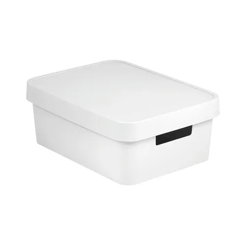 Curver Aufbewahrungsbox Deckel Ordnungsbox Kiste Infinity Weiß 36x27x14 cm 1,1 L