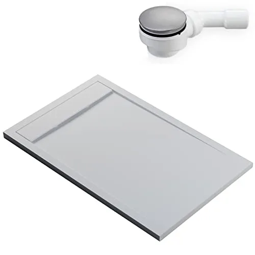 BERNSTEIN Duschtasse 140x90 cm Weiß matt - Duschkabinen & -wände: Flache Bauhöhe, rutschfeste Mineralguss-Duschwanne mit hygienischer Oberfläche und einfacher Reinigung für Ihr Traumbad.