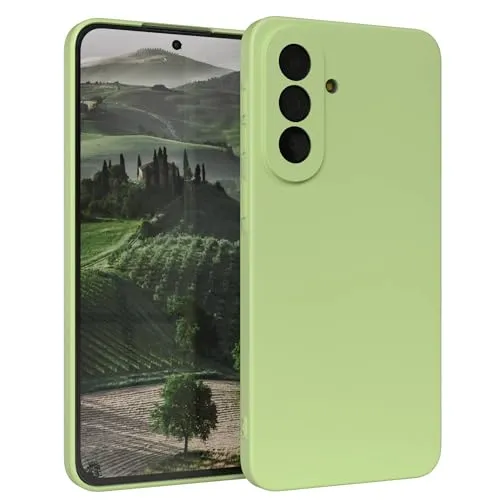 EAZY CASE - Silikonhülle für Galaxy A57 Hülle Silikon Case Grün weich stoßfeste Handyhülle Schutzhülle mit Kameraschutz Dünn Premium Schutz Cover TPU Phone Bumper in Pastell Hellgrün Matt